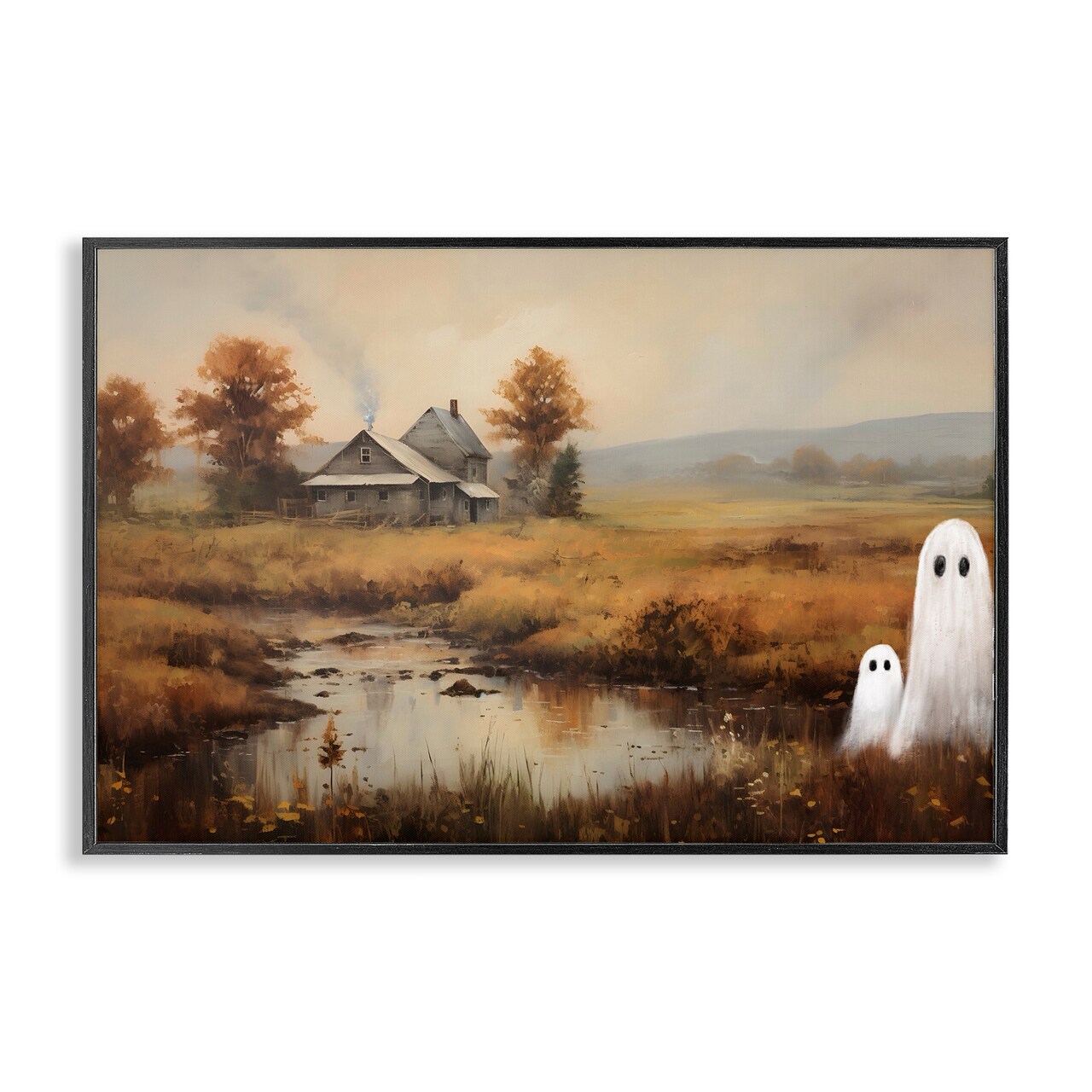 Stupell Industries Ghosts In Farm Field Framed Giclee, design by Petal Prints Design